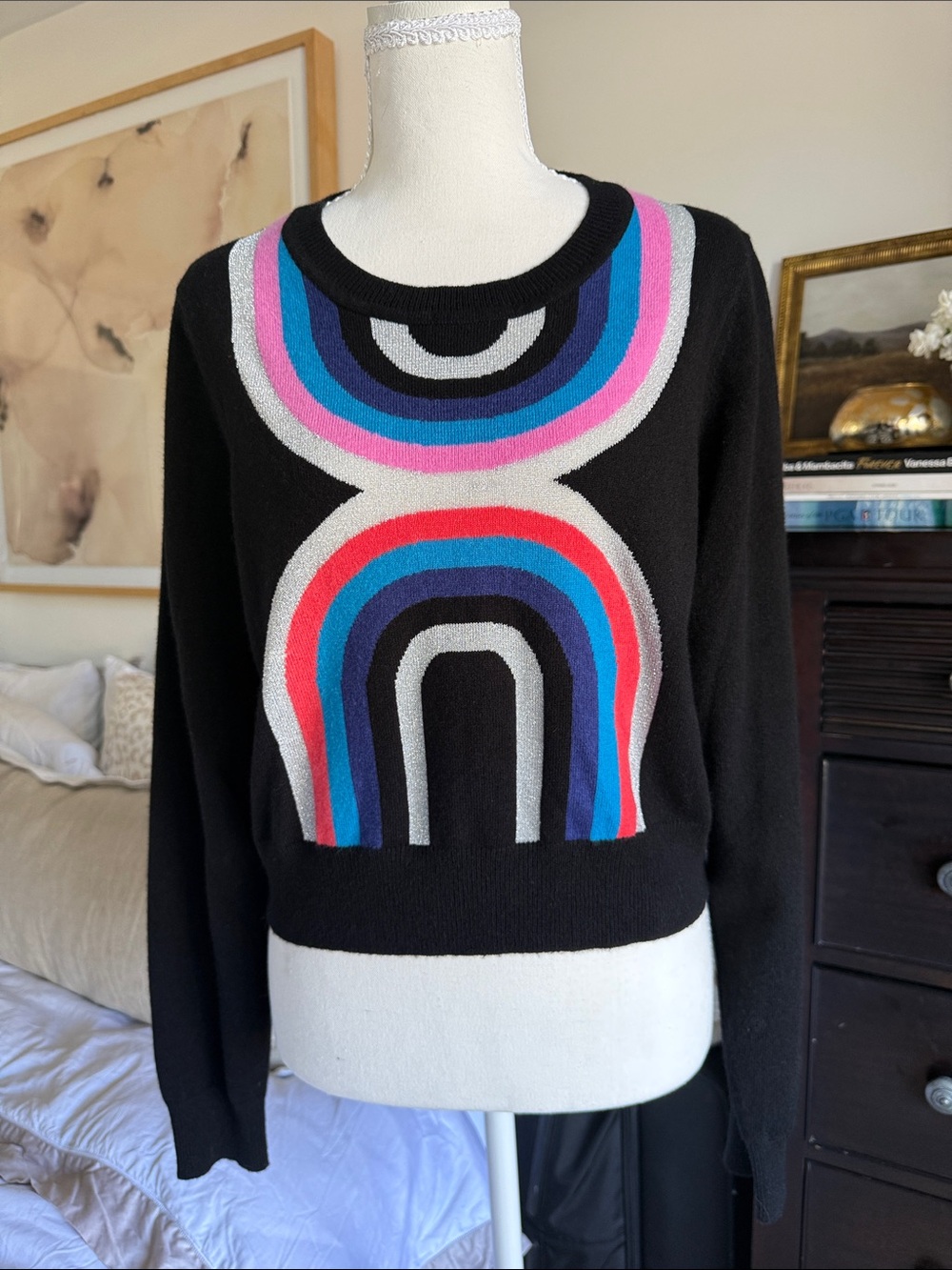 Black cashmere crewneck cropped sweater - Stella Sweater by  REPLICA Los Angeles